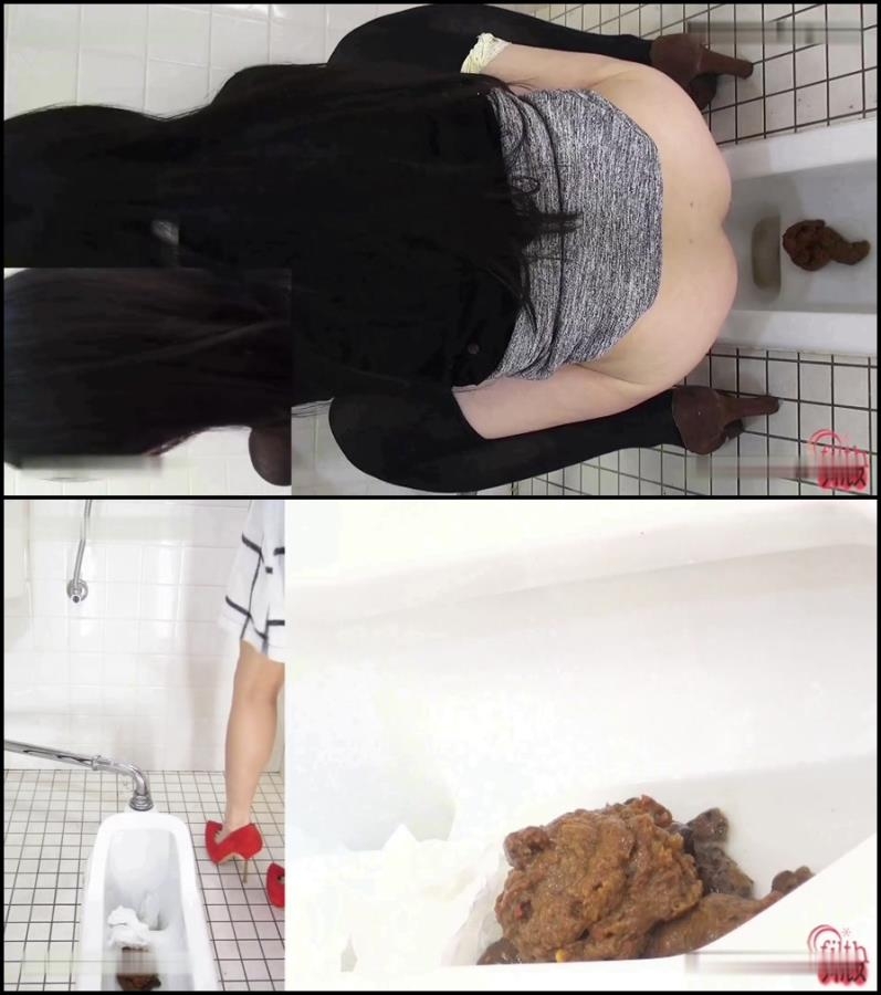 Cuties girls pooping in public toilet BFFF-75 2018 (1920x1080 FullHD)